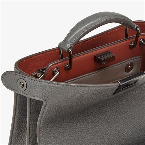 fendi peekaboo vestiaire collective|Peekaboo iseeu leather handbag Fendi Grey in Leather.